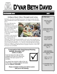 Getting to Know Others Through Social Action in This Issue