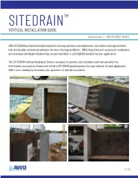 SITEDRAIN Vertical Installation Guide