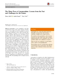 The Many Faces of Apomorphine: Lessons from the Past and Challenges for the Future