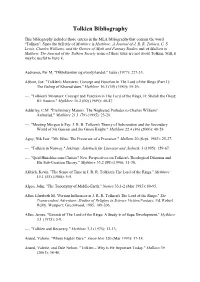 Tolkien Bibliography