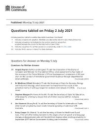 View Questions Tabled on PDF File 0.16 MB