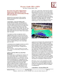 Practice Guide: IPO Vs RTO by Paul a Zaman MBA, MSC