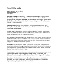 Read-Alike Lists