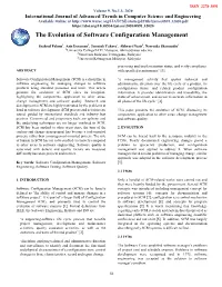 The Evolution of Software Configuration Management