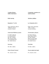 Transcript for December 3, 2012 Public Hearing for Darlington
