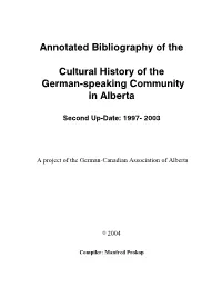 Annotated Bibliography of The