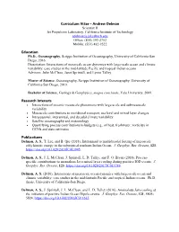 Curriculum Vitae – Andrew Delman Scientist II Jet