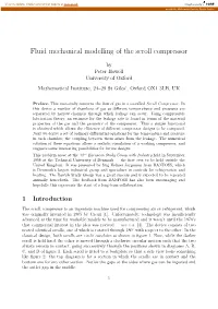 Fluid Mechanical Modelling of the Scroll Compressor