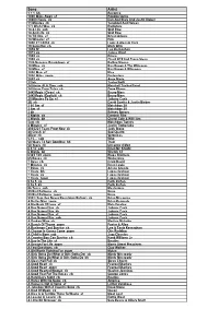 Karaoke List 2021.Xlsx