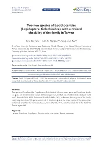 Lepidoptera, Gelechioidea), with a Revised Check List