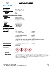 SDS US 2945 Version #: 02 Revision Date: 03-17-2021 Issue Date: 01-21-2020 1 / 10 Precautionary Statement Prevention Obtain Special Instructions Before Use