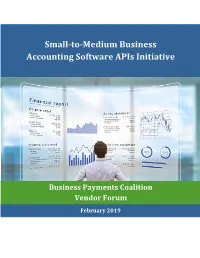 Small-To-Medium Business Accounting Software Apis Initiative