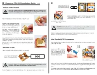Temperature Sensor Tension Screw Koolance CPU-305 Installation