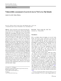 Vulnerability Assessment of Sea-Level Rise in Viti Levu, Fiji Islands