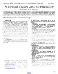 An Enhanced Vigenere Cipher for Data Security