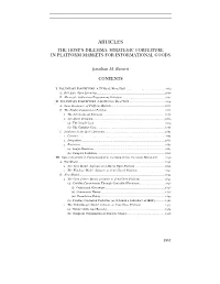 Articles the Host’S Dilemma: Strategic Forfeiture in Platform Markets for Informational Goods