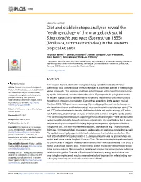 Diet and Stable Isotope Analyses Reveal The