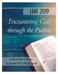 Encountering God Through the Psalms