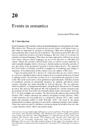 Events in Semantics