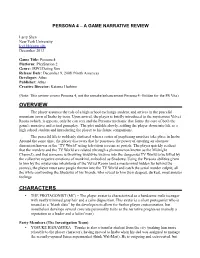 Overview Characters