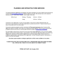 Planning and Infrastructure Services