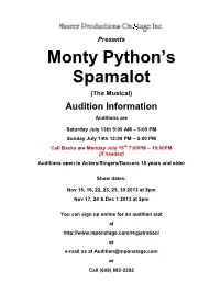 Presents Monty Python's Spamalot (The Musical)