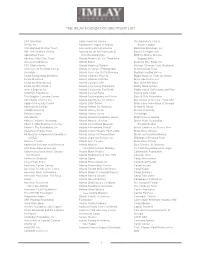 The Imlay Foundation Recipient List 1