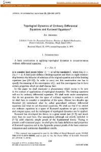 Topological Dynamics of Ordinary Differential Equations and Kurzweil Equations*