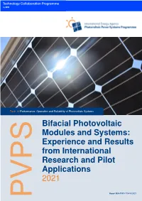 Bifacial Photovoltaic Modules and Systems