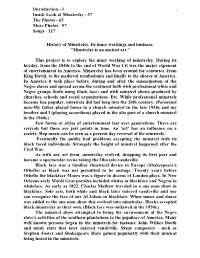 History of Minstrelsy, Its Inner Workings and Business