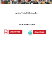 Lambda Theta Phi Bylaws Ttu