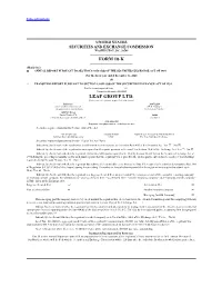 LEAF GROUP LTD. (Exact Name of Registrant As Specified in Its Charter)