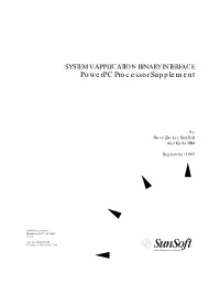 Powerpc Processor Supplement