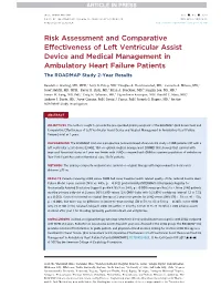 Risk Assessment and Comparative Effectiveness of Left Ventricular