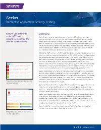 Seeker Interactive Application Security Testing Datasheet