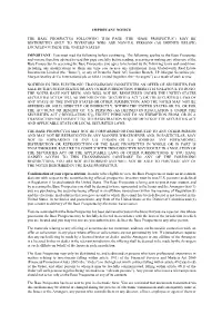 The “Base Prospectus”) May Be Distributed Only to Investors Who Are Non-U.S