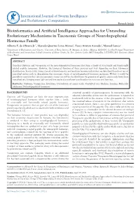 Bioinformatics and Artificial Intelligence Approaches for Unraveling Evolutionary Mechanisms in Taxonomic Groups of Neurohypophysial Hormones Family Alberto F