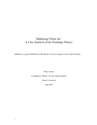 Marketing Urban Art: a Case Analysis of the Exchange Project