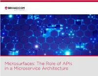 Microsurfaces: the Role of Apis in a Microservice Architecture