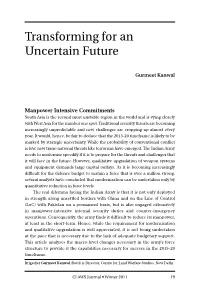 Transforming for an Uncertain Future