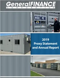 2019 Proxy Statement and Annual Report October 18, 2019