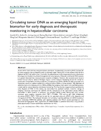 Circulating Tumor DNA As an Emerging Liquid Biopsy Biomarker