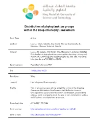 Distribution of Phytoplankton Groups Within the Deep Chlorophyll Maximum