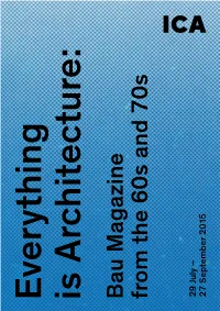 Everything Is Architecture Bau Magazine from the 60S and 70S.Pdf