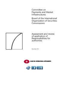 FR26/2015 Assessment and Review of Application of Responsibilities for Authorities