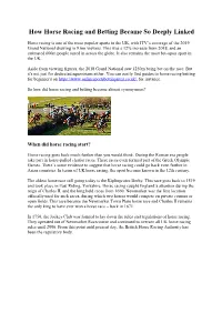 How Horse Racing and Betting Became So Deeply Linked.Pdf