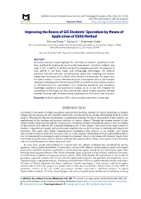Improving the Basics of GIS Students' Specialism by Means of Application