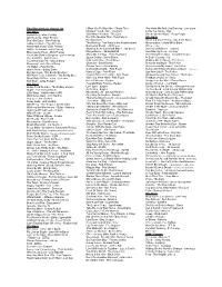 The Matchsticks Song List