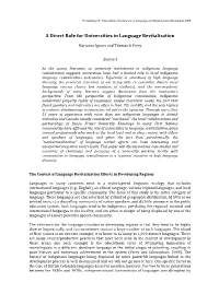 A Direct Role for Universities in Language Revitalization