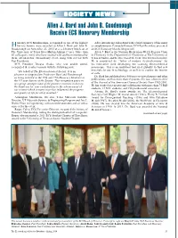 Allen J. Bard and John B. Goodenough Receive ECS Honorary Membership